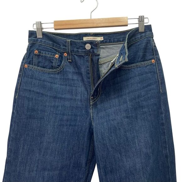 Levi’s Low Pro Straight Leg Jeans Women’s Size 27 Dark Wash 100% Cotton Denim - Picture 6 of 12